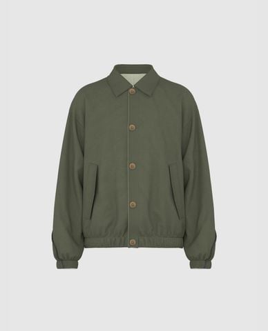  URBAN REVIVO - Áo khoác sơ mi nam hai màu Button Up 