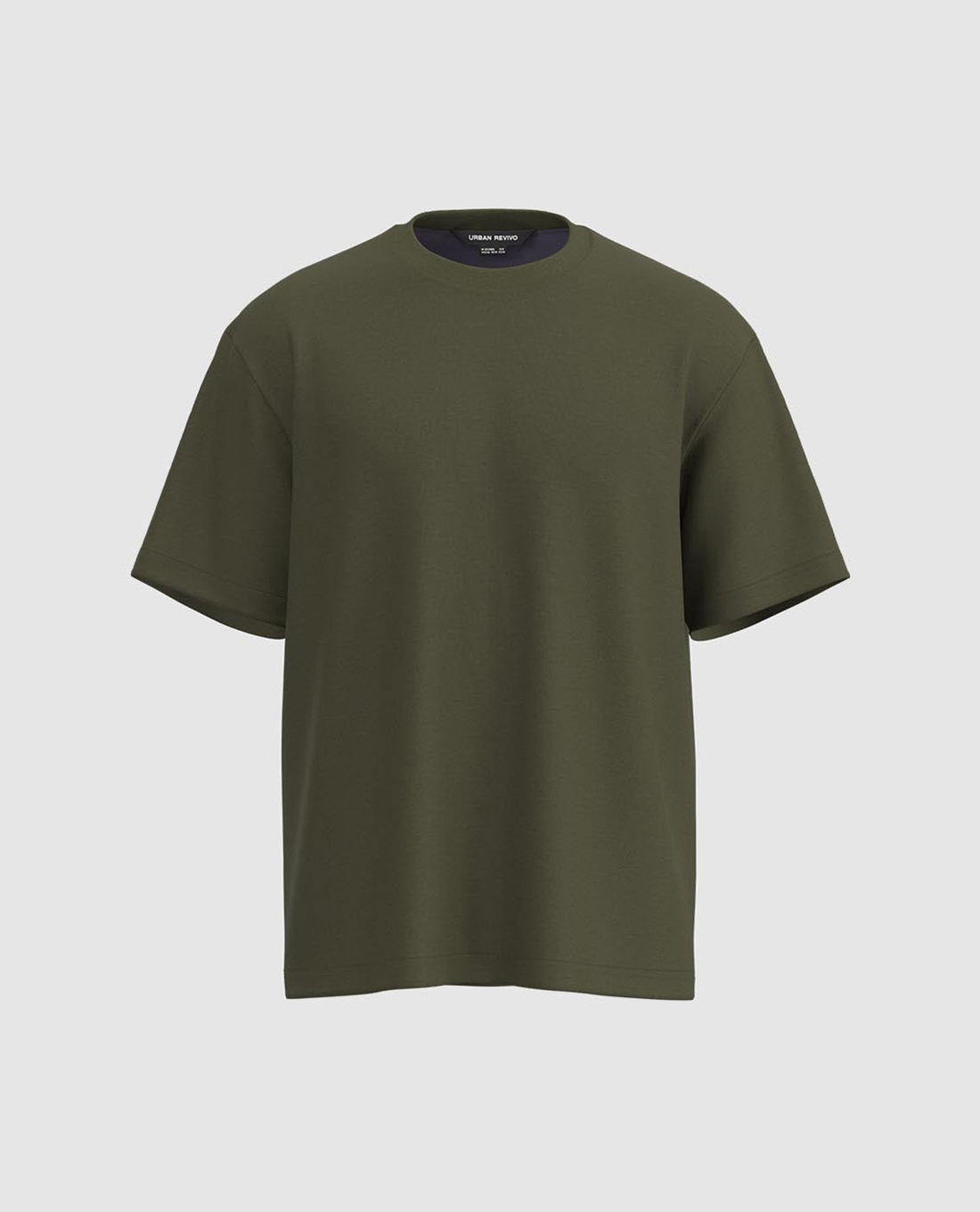 URBAN REVIVO - Áo thun nam cổ tròn tay ngắn trẻ trung