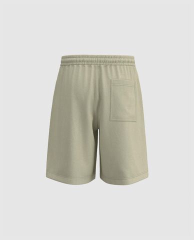  URBAN REVIVO - Quần short nam ngang gối lưng thun 