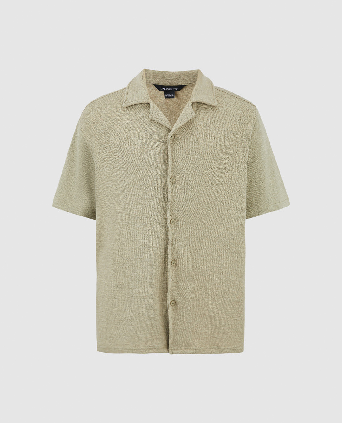 URBAN REVIVO - Áo sơ mi nam cổ bẻ tay ngắn Button Up Loose
