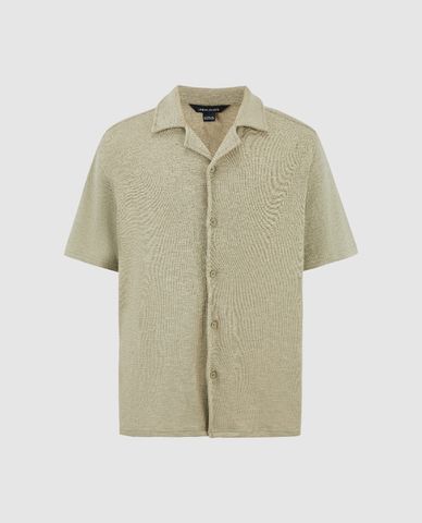  URBAN REVIVO - Áo sơ mi nam cổ bẻ tay ngắn Button Up Loose 