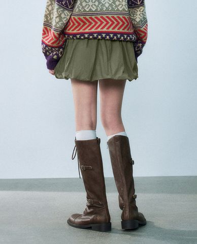  URBAN REVIVO - Chân váy chữ A mini lưng thun thời trang 