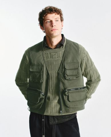  URBAN REVIVO - Áo khoác gilet nam cá tính 