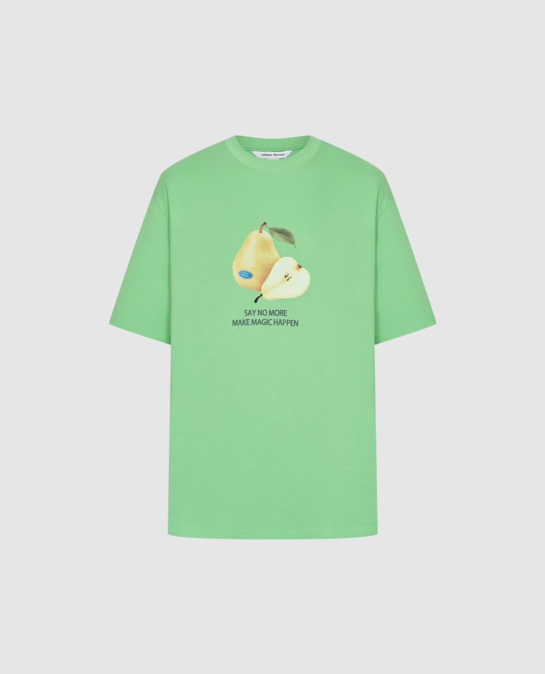 URBAN REVIVO - Áo thun nam cổ tròn tay ngắn in họa tiết