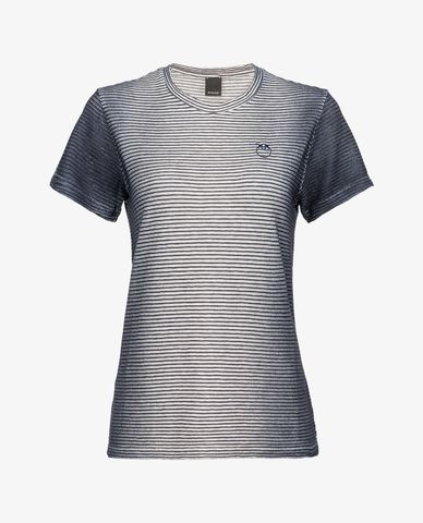  PINKO - Áo thun nữ cổ tròn ngắn tay phom ôm Bollate 