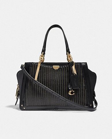  COACH - Túi xách đeo vai chữ nhật phối đinh tán Dreamer With Quilting 