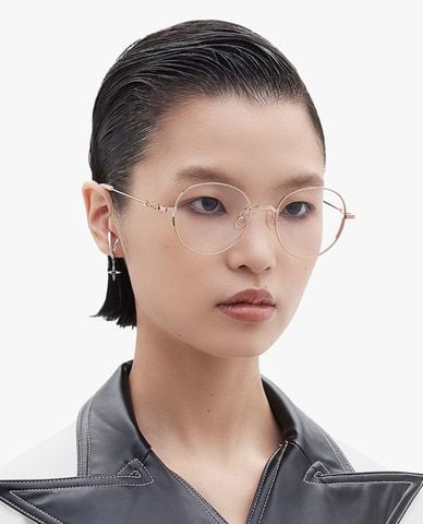  MUJOSH - Gọng kính oval nữ bản mảnh nữ tính 