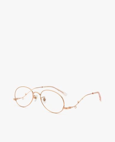  MUJOSH - Gọng kính phom oval bảng mảnh thời trang 