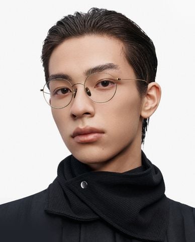  MUJOSH - Gọng kính tròn unisex bản mảnh 