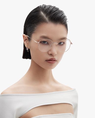  MUJOSH - Gọng kính tròn unisex bản mảnh thời trang 