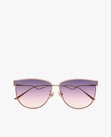  MUJOSH - Kính mát gọng tròn khung mảnh thời trang 