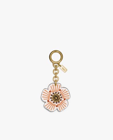  COACH - Thẻ treo hình hoa trà Tea Rose Bag Charm 