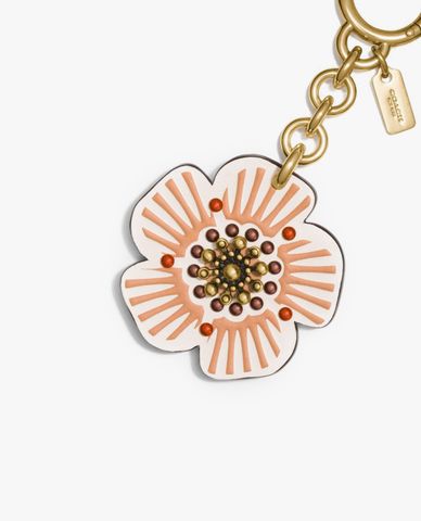  COACH - Thẻ treo hình hoa trà Tea Rose Bag Charm 