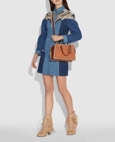  COACH - Túi đeo vai nữ chữ nhật Dreamer In Colorblock 