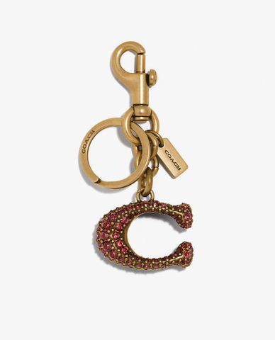  COACH - Thẻ treo chữ C Signature Bag Charm 