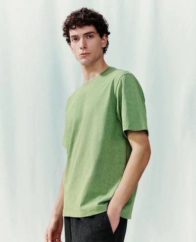  URBAN REVIVO - Áo thun nam cổ tròn tay ngắn Crew Neck Straight 