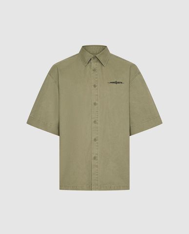  URBAN REVIVO - Áo sơ mi nam cổ bẻ tay ngắn trẻ trung 