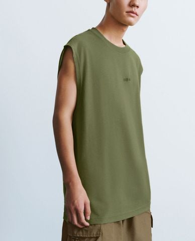  URBAN REVIVO - Áo ba lỗ nam cổ tròn năng động 