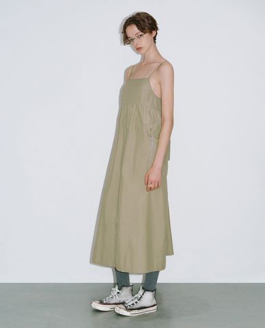  URBAN REVIVO - Đầm hai dây nữ midi thời trang A-Line Cami 