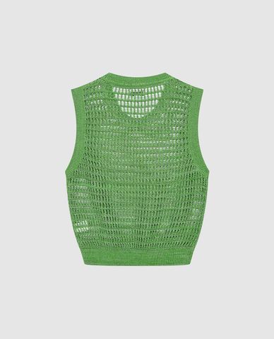  URBAN REVIVO - Áo dệt kim nam sát nách cá tính 