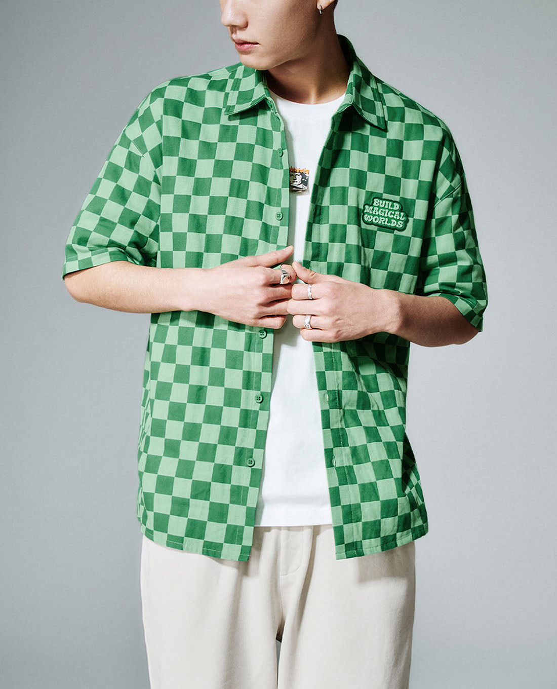 URBAN REVIVO - Áo sơ mi nam hoạ tiết caro