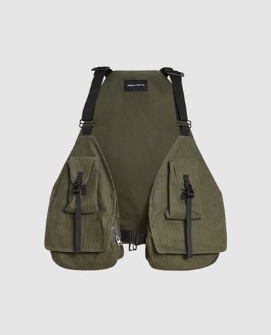  URBAN REVIVO - Áo khoác gilet nam Loose Utility 