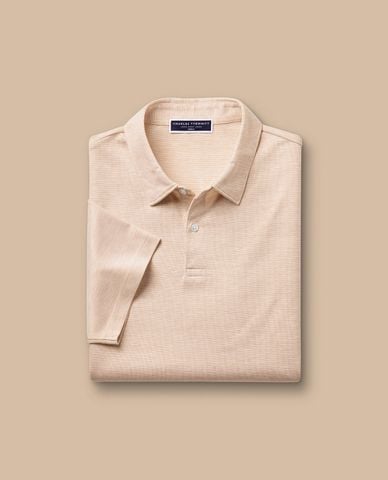 CHARLES TYRWHITT - Áo polo nam tay ngắn Cotton TENCEL™ Tyrwhitt Cool 