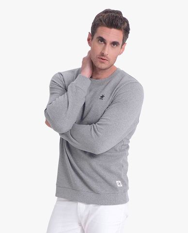  BEVERLY HILLS POLO CLUB - Áo thun nam cổ tròn tay dài thời trang 