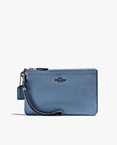  COACH - Ví cầm tay nữ khóa kéo kim loại 