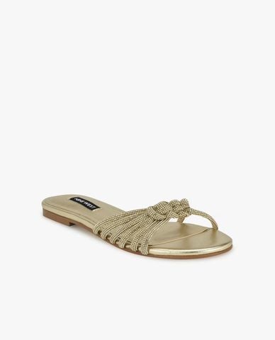  NINE WEST - Dép quai ngang nữ đính đá Luxury 
