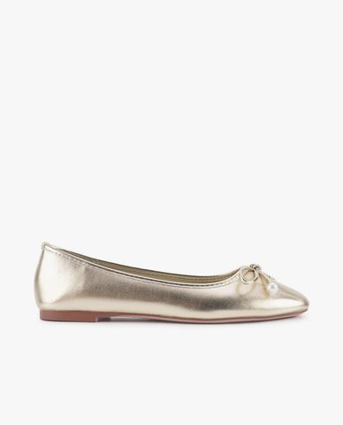  NINE WEST - Giày búp bê nữ đế thấp mũi tròn phối nơ Veronica 