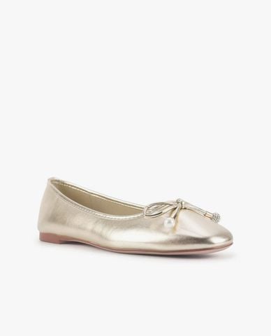  NINE WEST - Giày búp bê nữ đế thấp mũi tròn phối nơ Veronica 