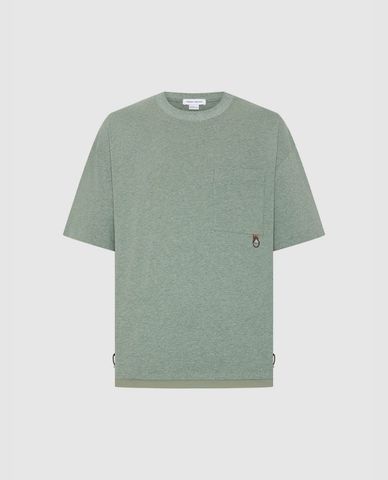  URBAN REVIVO - Áo thun nam cổ tròn tay ngắn hiện đại 