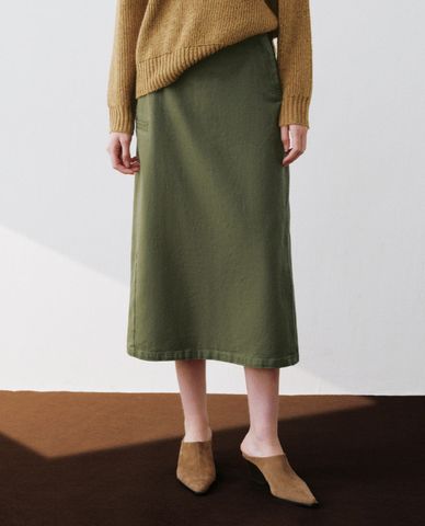  URBAN REVIVO - Chân váy chữ A midi phom suông Straight 