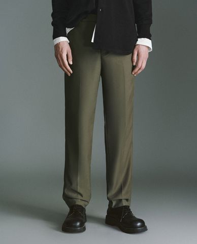  URBAN REVIVO - Quần nam ống đứng hiện đại 