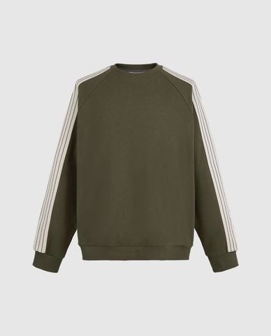  URBAN REVIVO - Áo sweatshirt nam cổ tròn tay dài Crew Neck Loose 