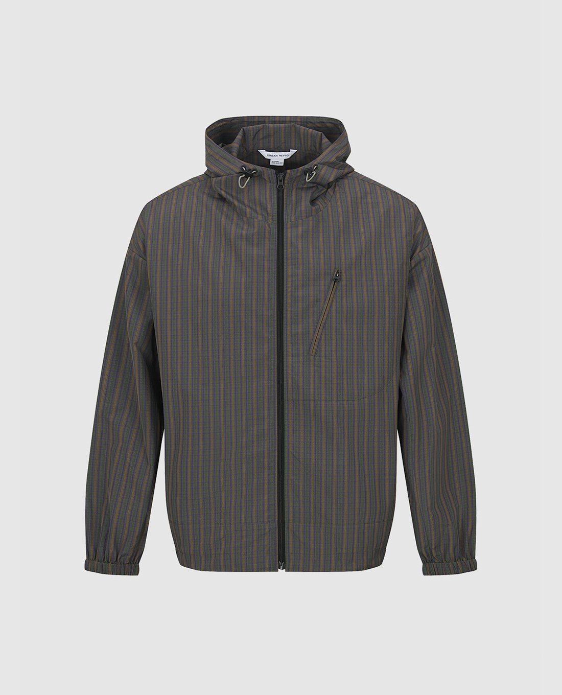 URBAN REVIVO - Áo khoác phối mũ nam tay dài Oversized