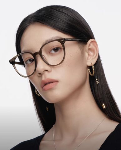  MUJOSH - Gọng kính tròn unisex bản vừa thời trang 