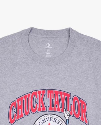  CONVERSE - Áo thun nam cổ tròn tay ngắn Chuck Retro Ct Collegiate 