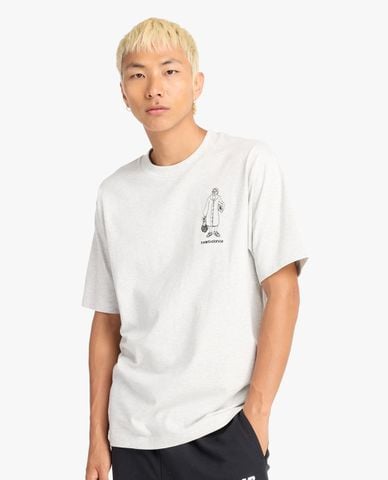  NEW BALANCE - Áo thun nam cổ tròn tay ngắn Athletics Relaxed 