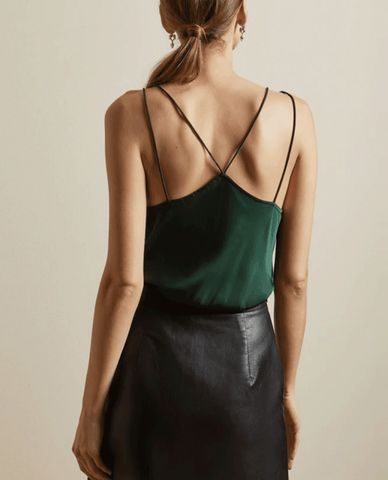  TED BAKER - Áo kiểu nữ hai dây cổ V Emelee 