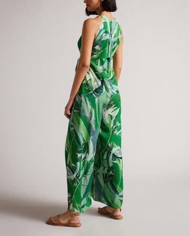  TED BAKER - Đầm sát nách maxi cổ tròn thắt eo nữ tính Ismey 