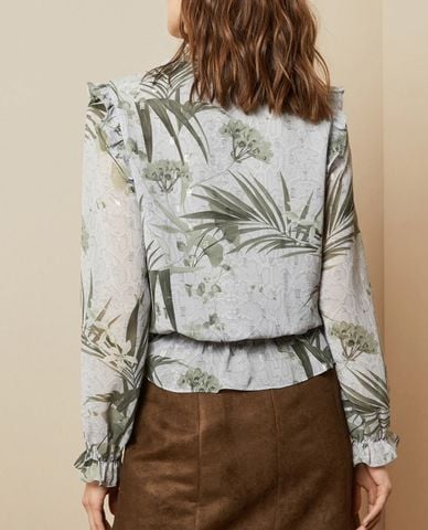  TED BAKER - Áo kiểu nữ xếp ly vải Tibbine 