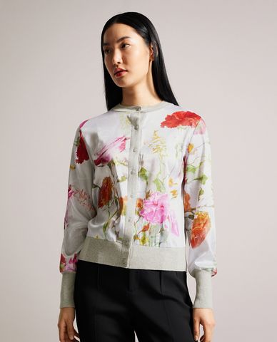  TED BAKER - Áo khoác cardigan nữ cổ tròn tay dài Nalanni 