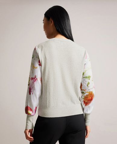  TED BAKER - Áo khoác cardigan nữ cổ tròn tay dài Nalanni 