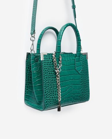  THE KOOPLES - Túi xách tay nữ hình hộp chữ nhật Small Lezard 