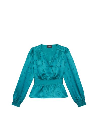  THE KOOPLES - Áo kiểu nữ tay dài dáng quấn Green Short 