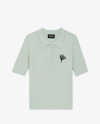  THE KOOPLES - Áo thun polo nữ cổ bẻ Embroidery 