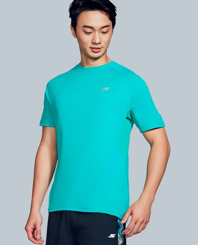  SKECHERS - Áo thun nam thể thao cổ tròn tay ngắn hiện đại 