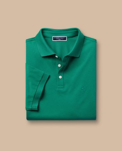  CHARLES TYRWHITT - Áo polo nam cổ bẻ tay ngắn Tyrwhitt Pique 